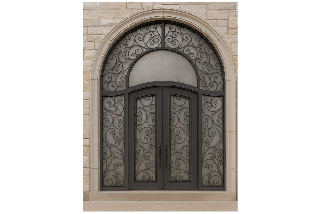 Nova Royal Series Wrought Iron Custom Exterior Door Style 351