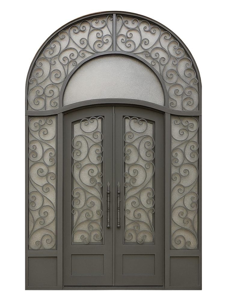 Nova Royal Series Wrought Iron Custom Exterior Door Style 352