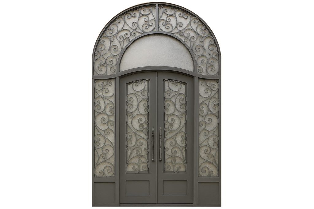 Nova Royal Series Wrought Iron Custom Exterior Door Style 352
