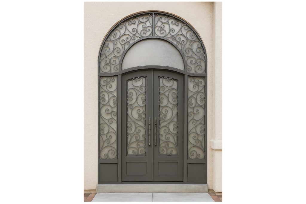 Nova Royal Series Wrought Iron Custom Exterior Door Style 352