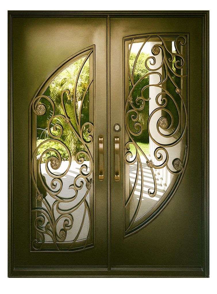 Nova Royal Series Wrought Iron Custom Exterior Door Style 353