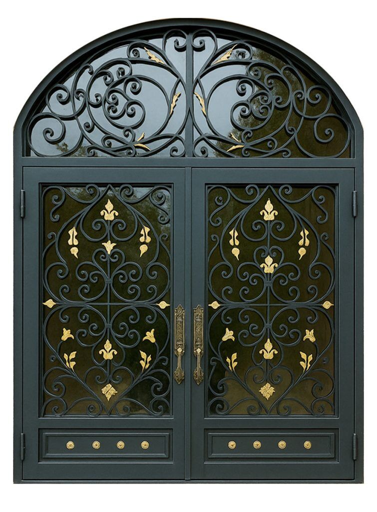 Nova Royal Series Wrought Iron Custom Exterior Door Style 356