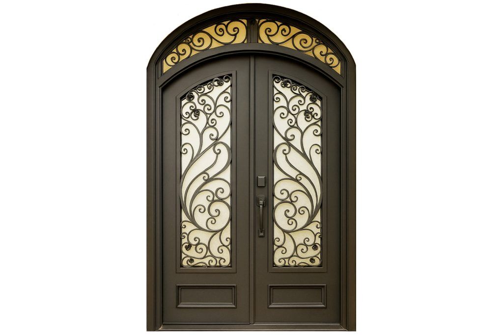 Nova Royal Series Wrought Iron Custom Exterior Door Style 357