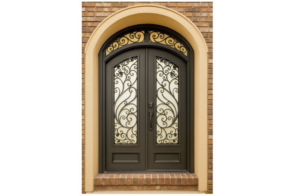 Nova Royal Series Wrought Iron Custom Exterior Door Style 357