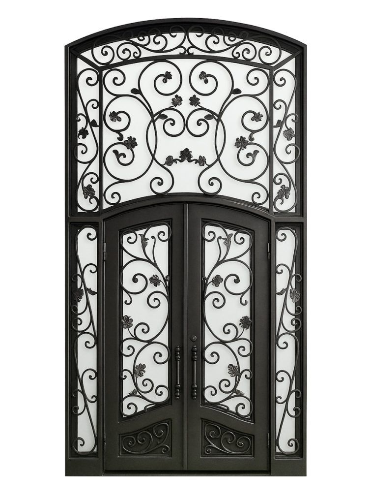 Nova Royal Series Wrought Iron Custom Exterior Door Style 358
