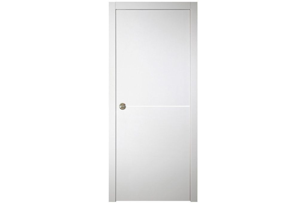 Nova Italia Flush 07 Alaskan White Laminate Interior Door - Single Pocket
