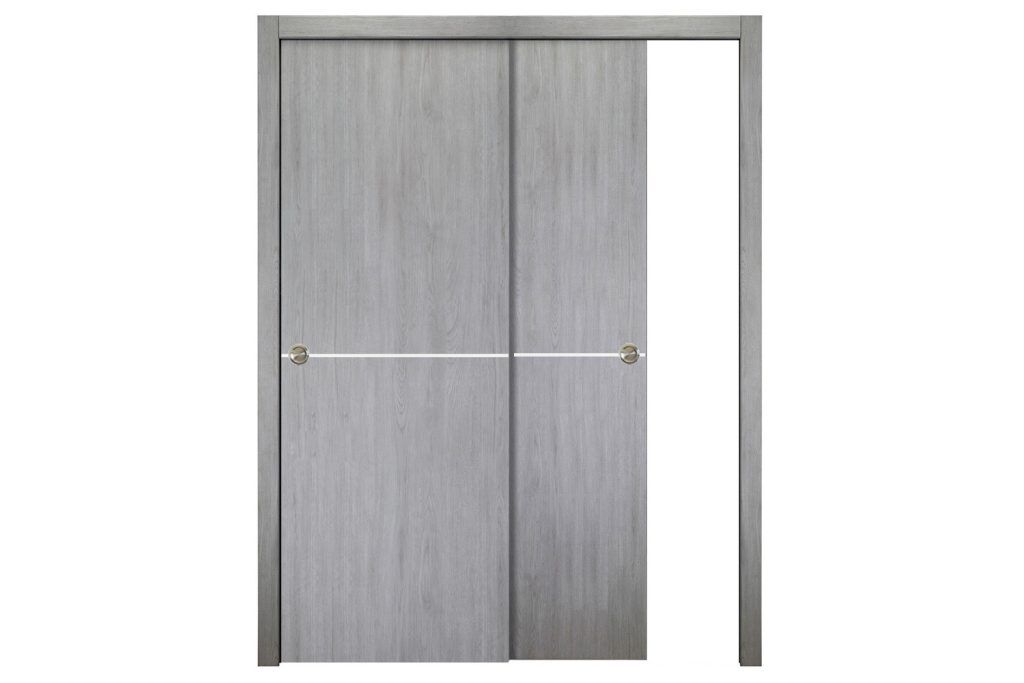 Nova Italia Flush 07 Light Gray Laminate Interior Door - Bypass Door