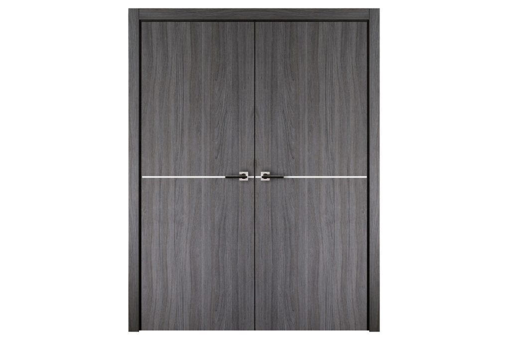 Nova Italia Flush 07 Swiss Elm Laminate Interior Door - Double Door
